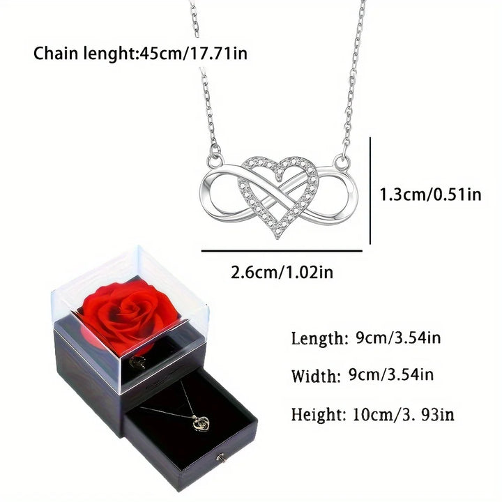 Elegant necklace and luxury gift box.