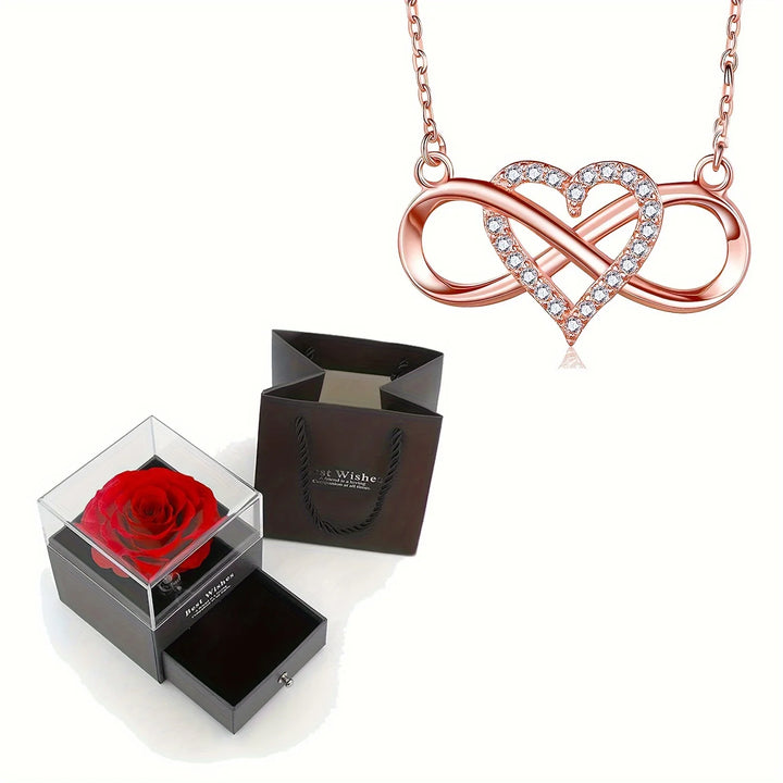 Elegant necklace and luxury gift box.